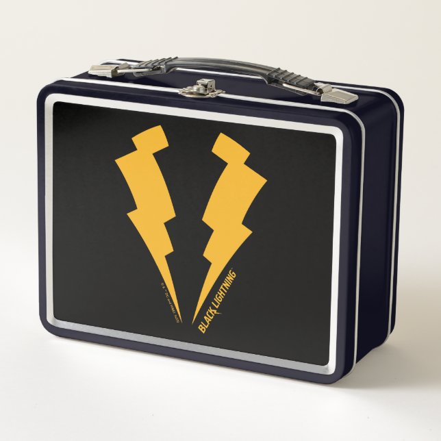 Lunch Box Graphique des boulons de foudre noirs (Devant)