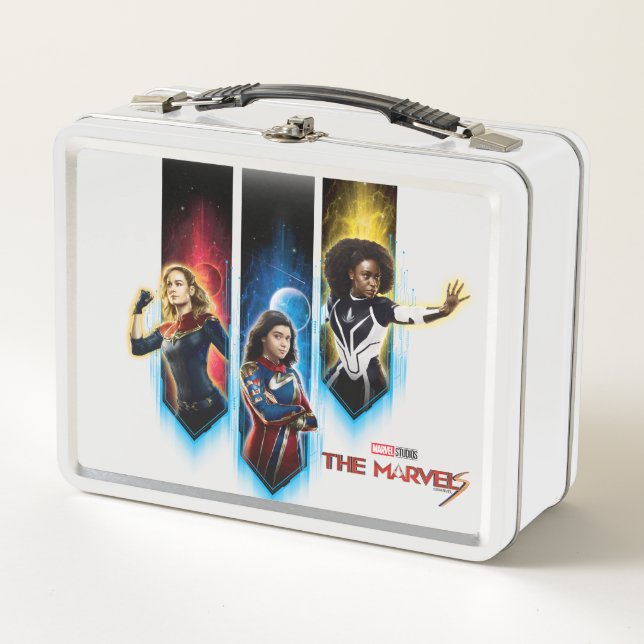 Lunch Box Graphique des panneaux de caractères Marvels (Devant)