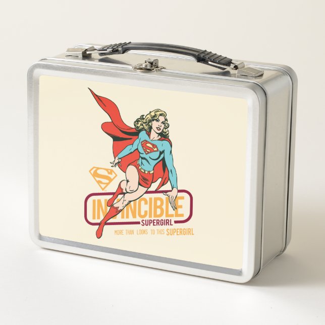 Lunch Box Graphique rétro-invincible Supergirl (Devant)