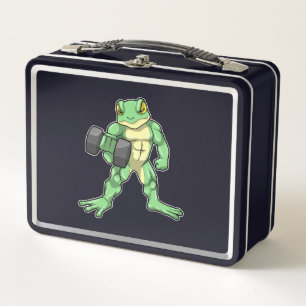 Lunch Box Grenouille à Bodybuilding avec Dumbbell