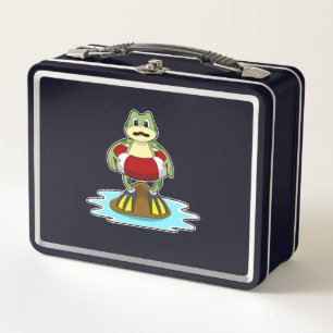 Lunch Box Grenouille à la natation avec anneau de natation