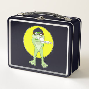 Lunch Box Grenouille avec lunettes de natation