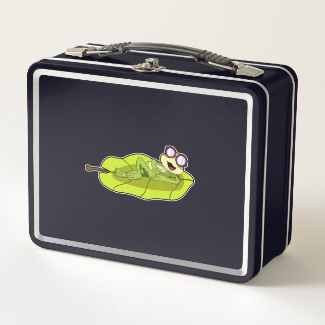 Lunch Box Grenouille avec lunettes de soleil (Devant)