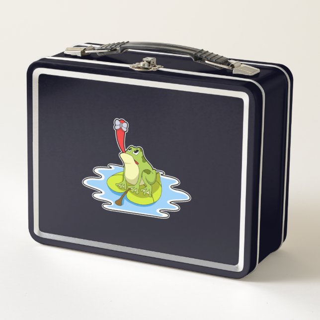 Lunch Box Grenouille sur la feuille avec insecte (Devant)