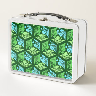 Lunch Box Grues japonaises, Jade Green et Bleu clair