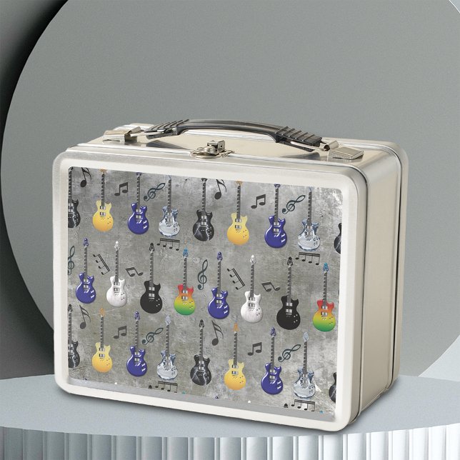 Lunch Box Guitares Électriques Et Notes De Musique (Créateur téléchargé)