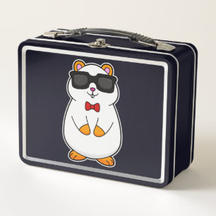 Lunch Box Hamster avec lunettes de soleil et cravate à mâcho