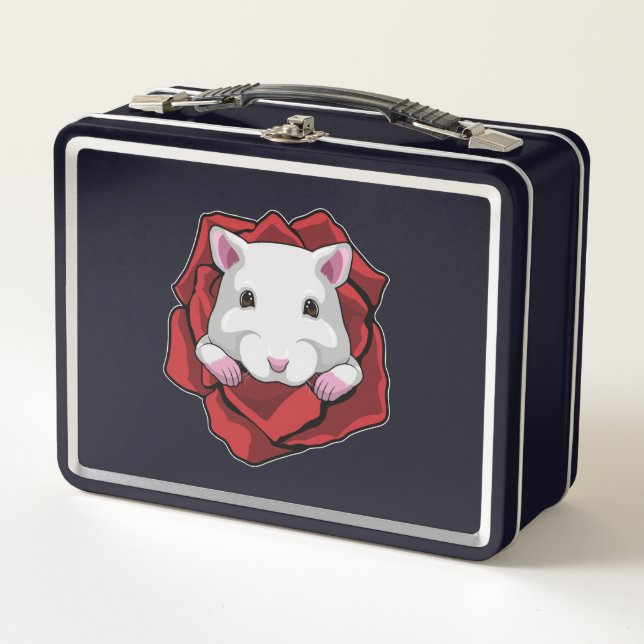 Lunch Box Hamster avec Rose (Devant)