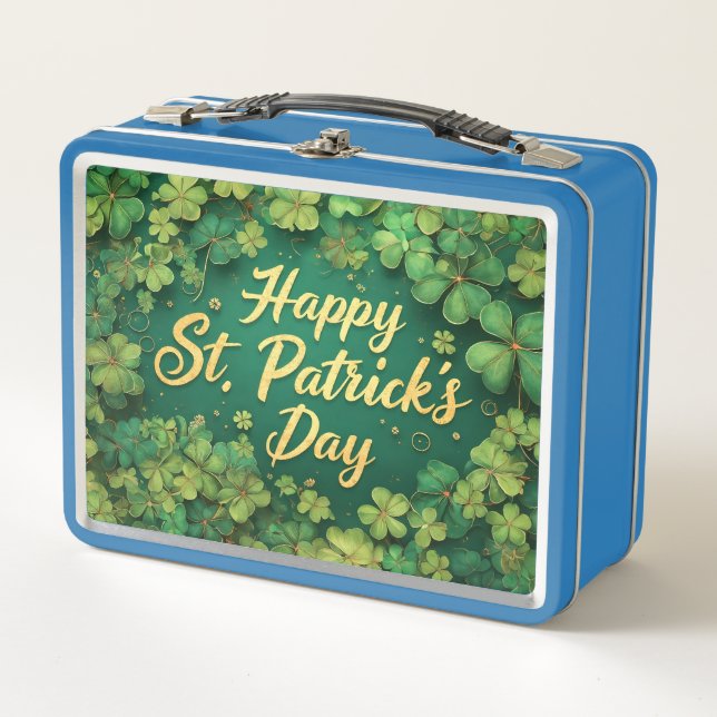 Lunch Box Happy St. Patrick’s Day Clover Design (Devant)
