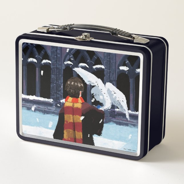 Lunch Box HARRY POTTER™ & Hedwig dans la neige (Devant)