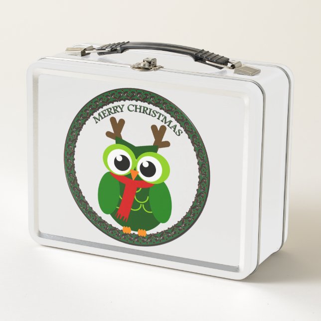 Lunch Box hibou de Noël (Devant)