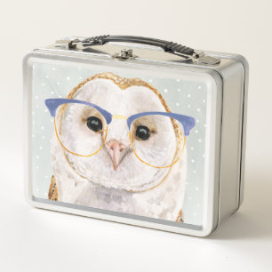 Lunch Box Hibou sage Quatre-Eyed du forestier  