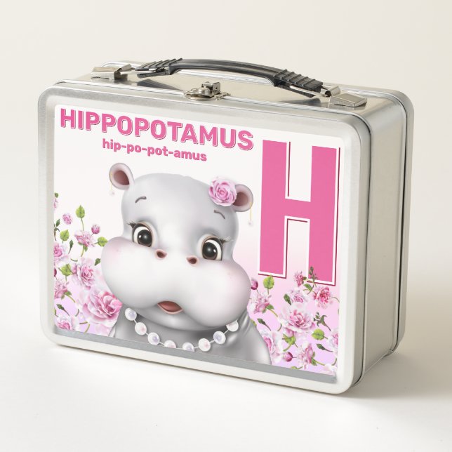Lunch Box Hippo Safari Alphabet Enfants (Devant)