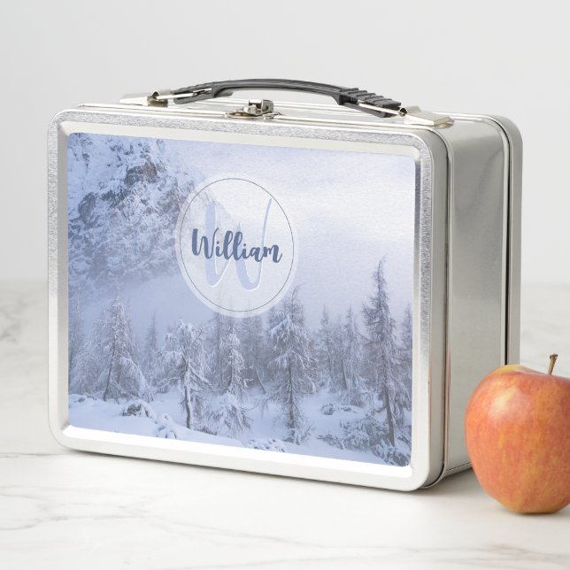 Lunch Box Hiver merveilleux brouillard épinette forêt neige  (En situation)