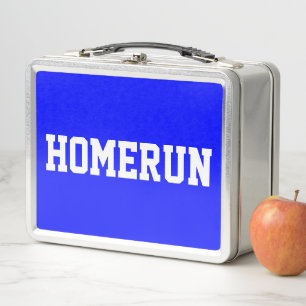 Lunch Box HOMERUN Sporty Bright Bleu Royal Baseball Texte