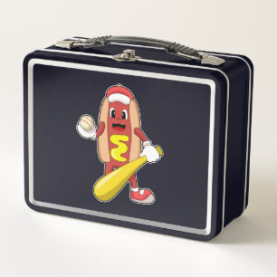 Lunch Box Hot dog at baseball with baseball