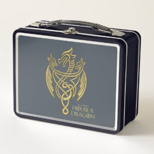 Lunch Box HOUSE of the Dragon   Golden Filigree Dragon Crest