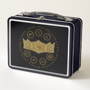 Lunch Box HOUSE of the Dragon   Seven Kingdoms Crown Graphic