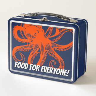 Lunch Box Hugging orange Octopus 