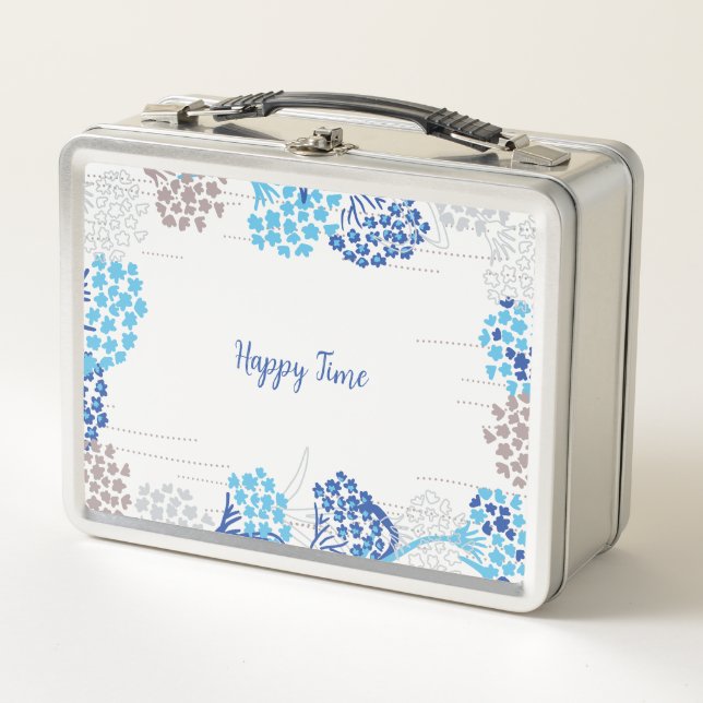 Lunch Box Hydrangée légère et aérée Motif floral (Devant)