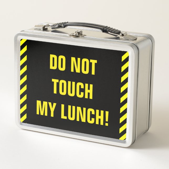 Lunch Box Idiot, audacieux "NE TOUCHEZ PAS MON DÉJEUNER " (Devant)