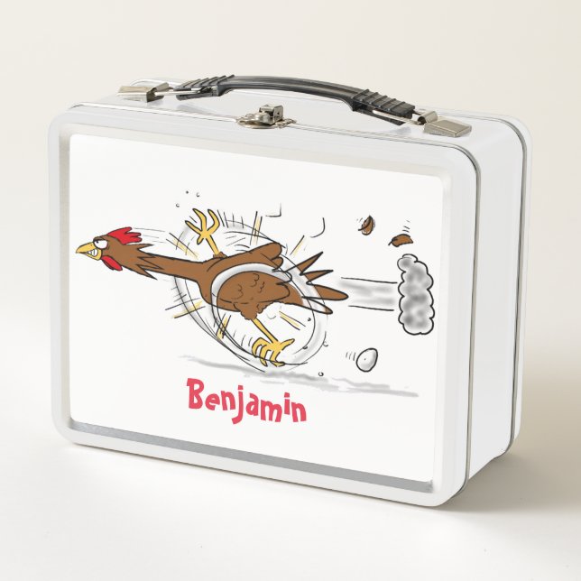 Lunch Box Illustration amusante de poulet cool (Devant)