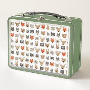 Lunch Box  Illustration d'animaux sauvages de la forêt