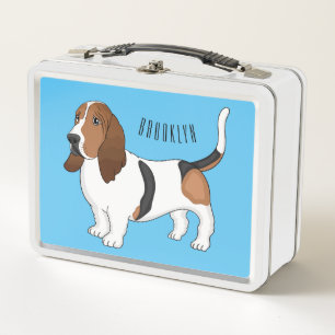 Lunch Box illustration de basset hound de dessin animé