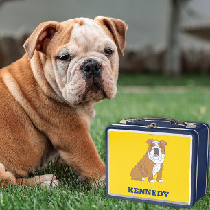 Lunch Box Illustration de Bulldog anglais personnalisée