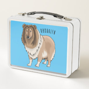 Lunch Box Illustration de chien Rough collie