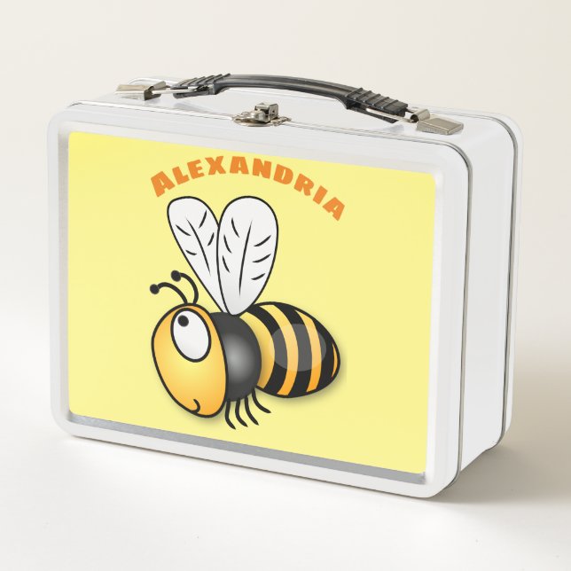 Lunch Box Illustration de dessin animé d'abeilles joyeux (Devant)