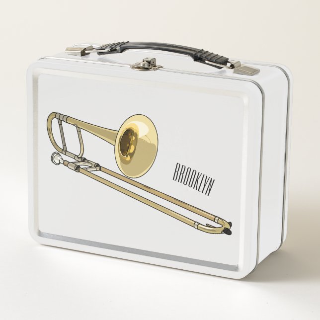 Lunch Box Illustration de dessin animé de Trombone (Devant)