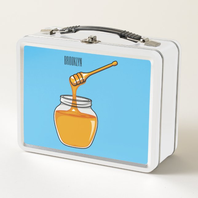 Lunch Box Illustration de dessin sur le miel (Devant)