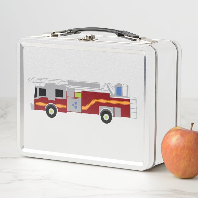 Lunch Box Illustration de la Secourt du camion-feu (En situation)