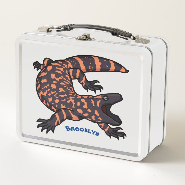Lunch Box Illustration de lézard géant affamé (Devant)
