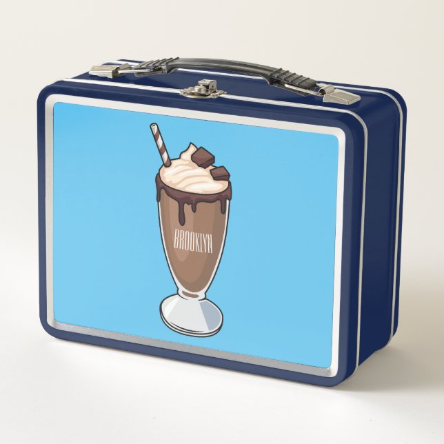 Lunch Box Illustration de milk-shake au chocolat (Devant)
