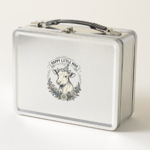 Lunch Box Illustration de veau d'anniversaire Gravure vintag