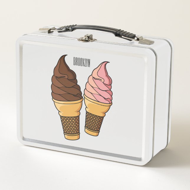 Lunch Box Illustration du cône de crème glacée (Devant)