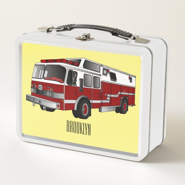 Lunch Box Illustration du moteur à incendie (Devant)