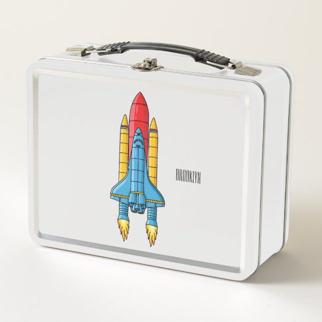 Lunch Box Illustration d'un vaisseau de fusées (Devant)