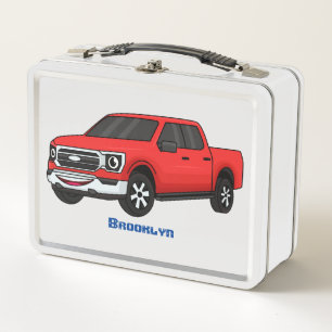 Lunch Box Illustration d'une camionnette rouge mou