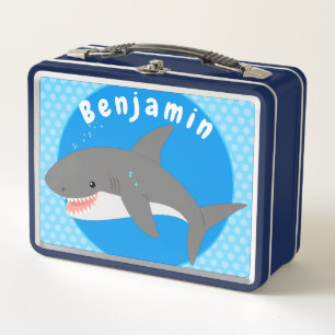 Lunch Box Illustration joyeuse du grand requin blanc