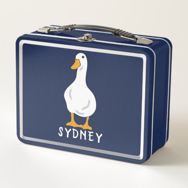 Lunch Box Illustration personnalisée du canard blanc (Devant)