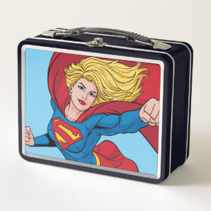 Lunch Box Illustration Supergirl volant vers le haut