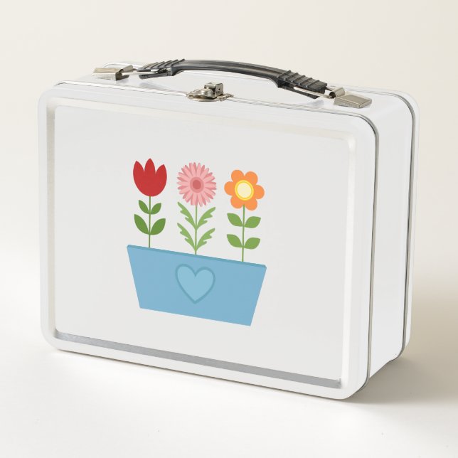Lunch Box Illustrations de fleurs dans une zone de fenêtre b (Devant)