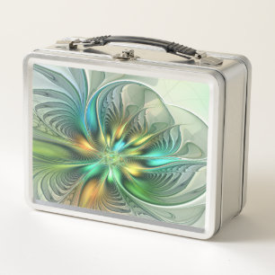 Lunch Box Imaginaire coloré Moderne Fleur Abstraite Fractale