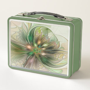 Lunch Box Imaginaire coloré Moderne Fleur Fractale Abstraite