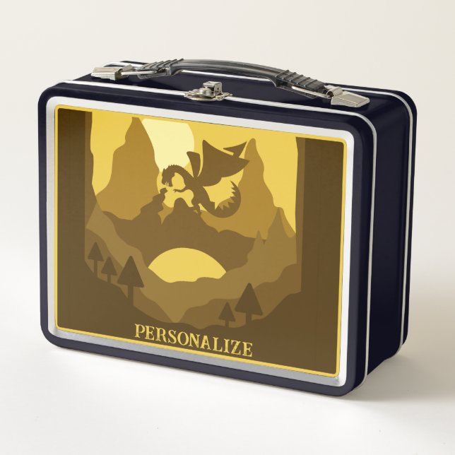 Lunch Box Imaginaire Dragon Wings Mountain Personnalisé (Devant)