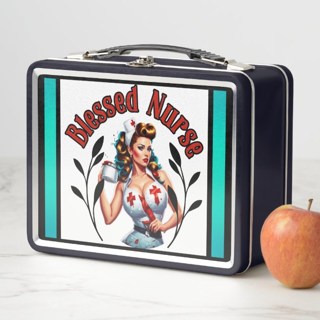 Lunch Box Infirmière pin-up bénie (En situation)