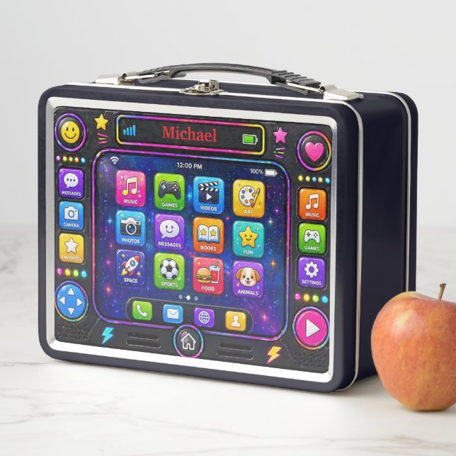 Lunch Box Interface technologique d'écran d'application de s (En situation)